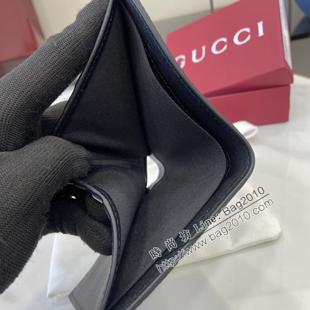 Gucci專櫃古馳最新款Emblem系列經典圖錢包男士短夾 jh2707型號：821206